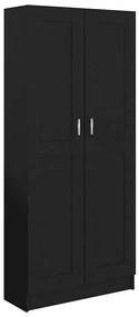vidaXL Βιβλιοθήκη Μαύρη 82,5 x 30,5 x 185,5 εκ. Επεξ. Ξύλο