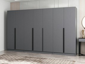 Επταφυλλη Ντουλαπα Ανθρακι KALEO PLUS 52x270x210