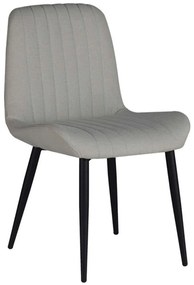 Καρέκλα Versa 320-000023 54x63,5x84cm Ecru-Black Μέταλλο,Ύφασμα