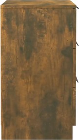 vidaXL Κομοδίνο Καπνιστή Δρυς 40 x 36 x 65 εκ.