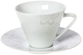 Φλυτζάνι Τσαγιού Lilium 25.255.16 White-Grey Cryspo Trio Πορσελάνη