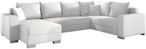 Γωνιακός καναπές Elsa-Αριστερή-Λευκό - 312.00 Χ 210.00 Χ 92.00