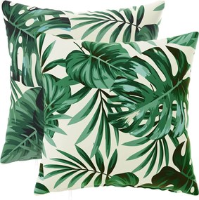 vidaXL Κάλυμμα Μαξιλαριού 2 pcs HEERLEN Σχέδιο Φύλλων 45 x 45 cm