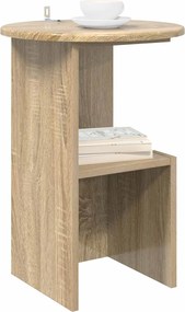 vidaXL Τραπεζάκι Πλευράς Sonoma Δρυς Ø 39,5 x 55 εκ.