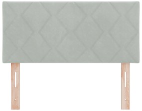 vidaXL LED Κεφαλάρι Διαμαντένια Μπλοκ Ανοιχτό Γκρι 90 εκ.