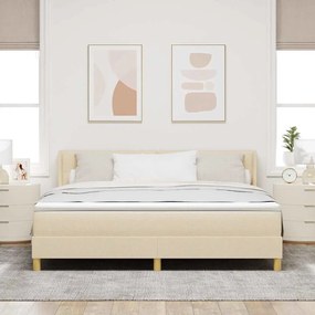 vidaXL Κρεβάτι με ελατήρια με στρώμα Κρεμ 200 x 180 cm Πολυεστέρας
