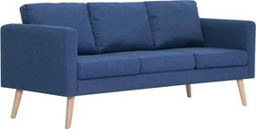 vidaXL Σετ Σαλονιού 2 Τεμαχίων Μπλε Υφασμάτινο
