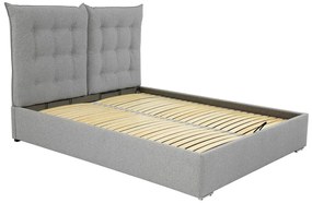 Κρεβάτι Florence 104, Διπλό, Γκρι, 180x200, Ταπισερί, Τάβλες για Κρεβάτι, 195x214x128cm, 103 kg | Epipla1.gr