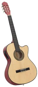vidaXL Κιθάρα Western Classical Cutaway με Ισοσταθμιτή 6 Χορδές Μαύρη