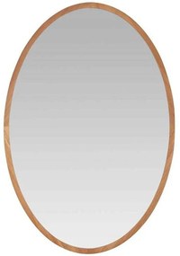 Καθρέπτης Τοίχου Wooden Oval AH-AX73079 60x90cm Natural Andrea House Ξύλο,Γυαλί