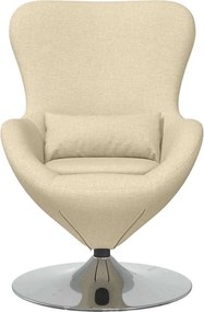 vidaXL Κάθισμα-αυγό Κρεμ 63 x 73 x 90 εκ ύφασμα