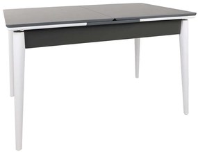 Τραπέζι Επεκτεινόμενο Sigma 974NMB1733 130/166x80x80cm Anthracite-White Πλαστικό,Mdf