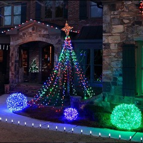 100 Χριστουγεννιάτικα led πολύχρωμα λαμπάκια με πρόγραμμα χωρίς τροφοδοτικό ΙΡ44