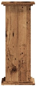 vidaXL Βάσεις Φυτών Όψη Παλαιού Ξύλου 33x33x80 εκ. Επεξ. Ξύλο