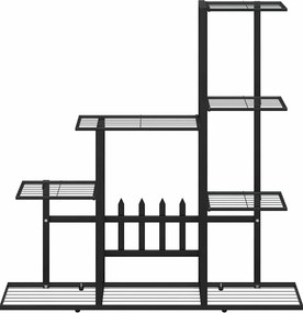 vidaXL Ανθοστήλη Μαύρη 94,5 x 25 x 88 εκ. Μεταλλική