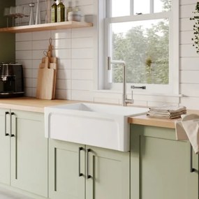 Creavit Esse ES076 White Glossy 76x46 – Νεροχύτης Πορσελάνης