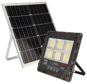 Jortan Στεγανός Ηλιακός Προβολέας LED 800W Ψυχρό Λευκό 6000K με Τηλεχειριστήριο IP67 JT-18800-XM800W