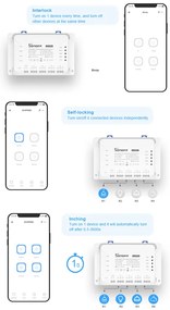 SONOFF Smart Διακόπτης 4CH PRO R3, 4 θέσεων, 40A, RF control, λευκός