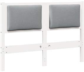 vidaXL Κεφαλάρι Άλλο Λευκό 135 cm Μασίφ ξύλο πεύκου