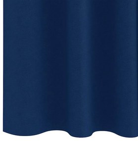 vidaXL Κουρτίνες με κουρτίνες 2 pcs Σκούρο Μπλε Πολυεστέρας