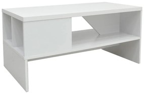 Τραπέζι σαλονιού Naya pakoworld σε λευκή απόχρωση 93x46x43εκ