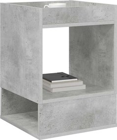 vidaXL End Table Σκυρόδεμα Γκρι 40 x 40 x 56 εκ. Επεξεργασμένο Ξύλο