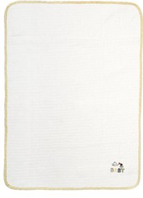 Κουβέρτα Πικέ Κούνιας (100x160) Dimcol 193 White-Yellow