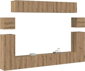 vidaXL Μονάδες TV Επιτοίχιο 4 pcs Artisan Oak Επεξεργασμένο ξύλο