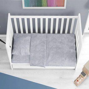 Κατωσέντονο Βρεφικό Premium Shadow 621 Με Λάστιχο Light Grey DimCol Cradle 70x140cm 100% Cotton