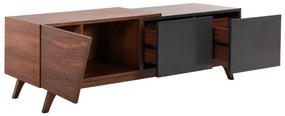 ΕΠΙΠΛΟ ΤΗΛΕΟΡΑΣΗΣ HUDSON HM9748 MDF ΚΑΠΛΑΜΑΣ ΚΑΡΥΔΙΑΣ ΚΑΡΥΔΙ&amp;ΣΚΟΥΡΟ ΓΚΡΙ 180x40x50Υ