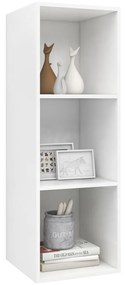 vidaXL Έπιπλο Τηλεόρασης Κρεμαστό Λευκό 37x37x107 εκ. από Επεξ. Ξύλο