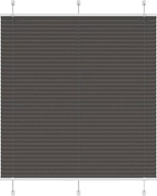 vidaXL Πλισέ περσίδα Μαύρο 115x100 cm Πλάτος υφάσματος 114,4 cm