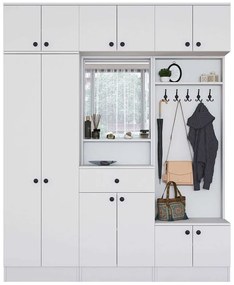 Έπιπλο Εισόδου 893RAN1722 179,4x35,5x226,4cm White Particle Board, Melamine