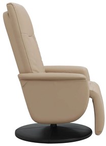 vidaXL Πολυθρόνα Ανακλινόμενη με Υποπόδιο Καπουτσίνο Συνθετικό Δέρμα