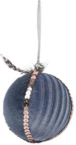 Χριστουγεννιάτικη Μπάλα Dreamy 024159 8x8x8cm Blue-Gold