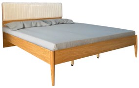 Κρεβάτι Akva pakoworld διπλό mdf σε φυσική απόχρωση 150x200εκ