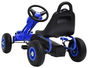 vidaXL Go Kart με Πετάλια και Λάστιχα Πεπιεσμένου Αέρα Μπλε