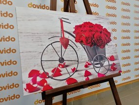 Εικόνα ποδήλατο γεμάτο τριαντάφυλλα - 60x40