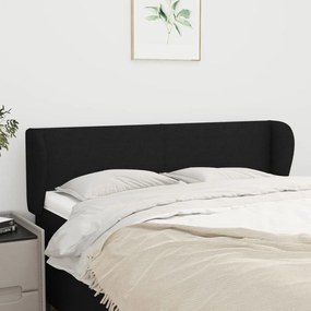 Κεφαλάρι με Πτερύγια Μαύρο 147 x 23 x 78/88 εκ. Υφασμάτινο 3116864