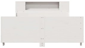 vidaXL Σκελετός Κρεβ. Χωρίς Στρώμα Λευκό 135x190 εκ Μασίφ Πεύκο