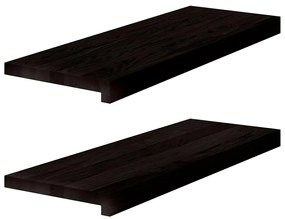 vidaXL Πέλματα Σκάλας 2 τεμάχια Σκούρο καφέ 70x30x2 cm μασίφ ξύλο δρυς