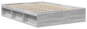 vidaXL Πλαίσιο Κρεβατιού Γκρι Sonoma 160 x 200 εκ.