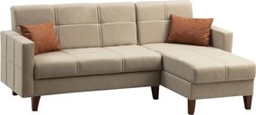 Corner Sofa-Bed Polya - Beige Beige