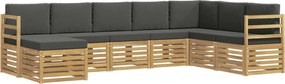 vidaXL Σειρά Καναπέ Εξωτερικού 8 pcs Άσπρο και Ανθρακί