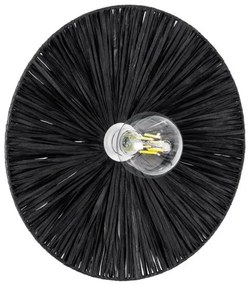 Boho Φωτιστικό Τοίχου - Απλίκα Μονόφωτο 02279 GloboStar-2279-Μαύρο 2279