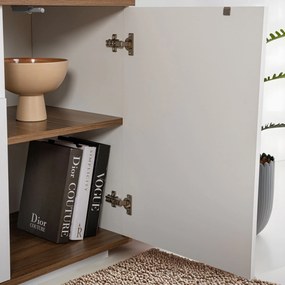 Κονσόλα Λευκό / Καρυδί BECRAR 180x44.5x75