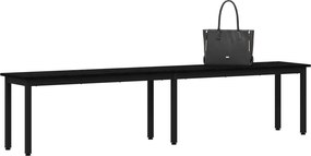 vidaXL παγκάκι Μαύρη Οξυά 200 x 35 x 45 εκ Επεξεργασμένο Ξύλο
