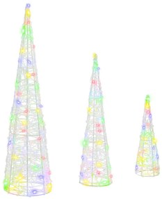 vidaXL Χριστουγεννιάτικο Δέντρο 3 pcs Πολύχρωμο 20 x 20 x 80 εκ