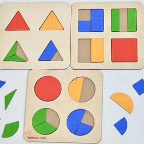 Intra απο ξύλο plywood 3mm-4mm πάχος – Ένθετο ξύλο πίνακα παζλ εκμάθησης χρωμάτων και σχημάτων 40x45 cm INTRAVECTRY-MY558684