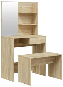 vidaXL Μπουντουάρ Σετ Sonoma δρυς 74,5 x 40 x 141 εκ.